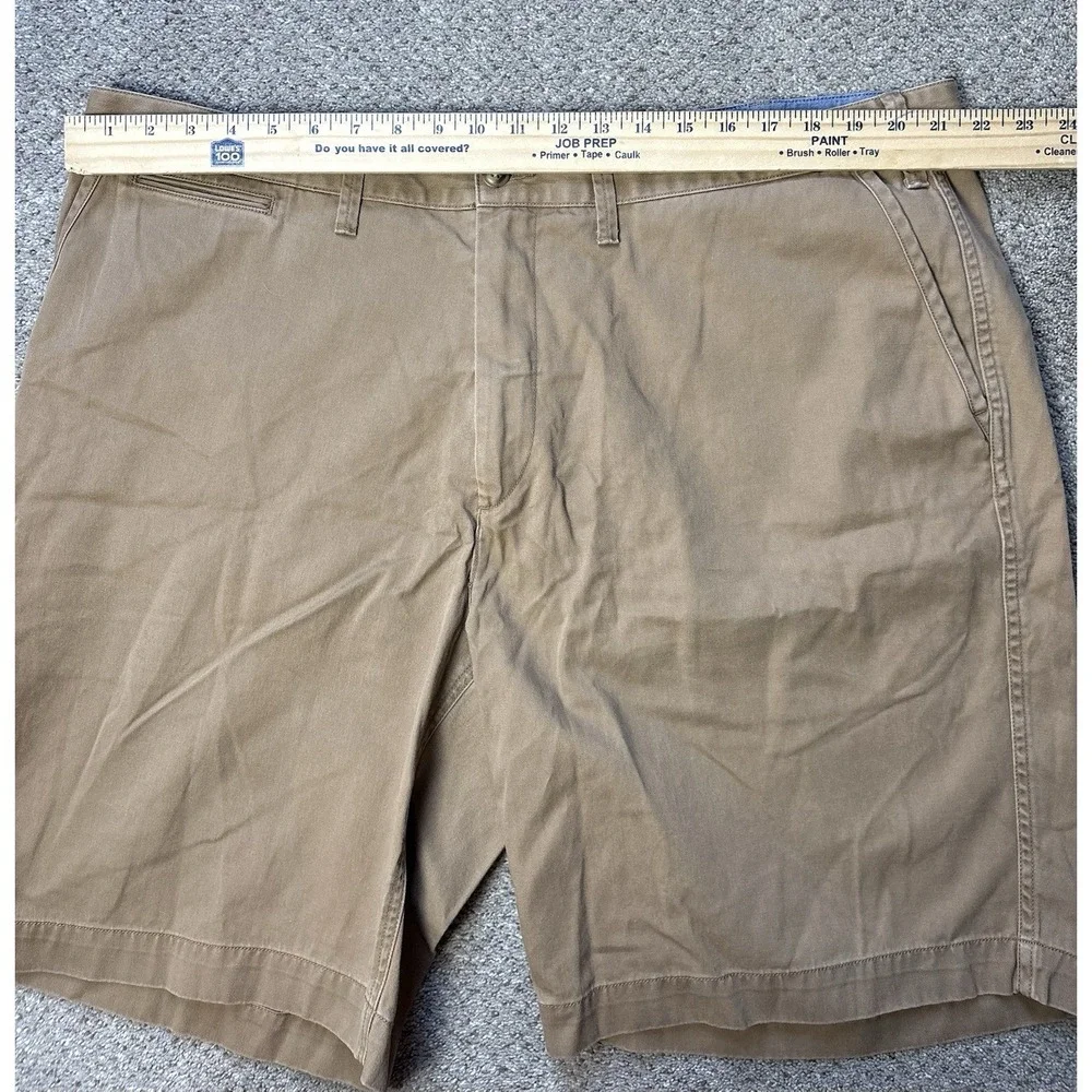 Polo Ralph Lauren Mens Size 42 Chino Shorts Relaxed Fit Tan Beige Pockets Pony